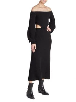 Chloé Wool-Cashmere Cut-Out Midi-Dress -Deals Chloé Store unnamed file 1011