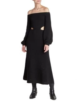 Chloé Wool-Cashmere Cut-Out Midi-Dress -Deals Chloé Store unnamed file 1013