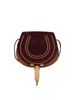 Chloé Small Marcie Suede Saddle Bag Tan