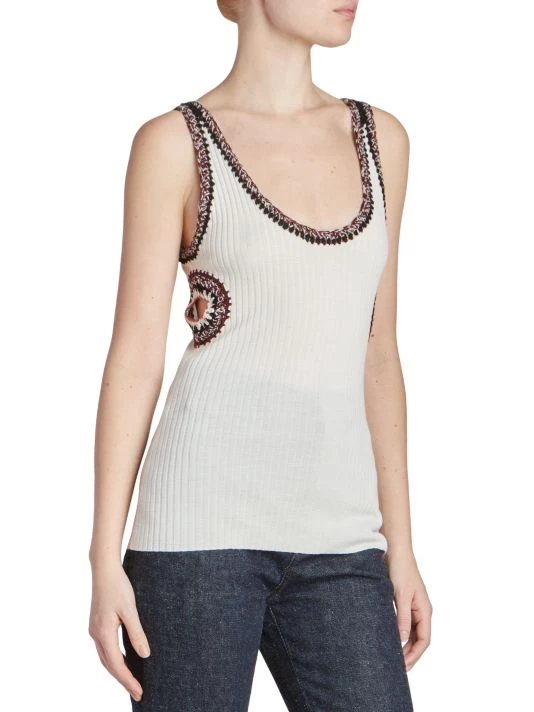 Chloé Stitch-Embellished Scoop Tank 6 Chloé Stitch-Embellished Scoop Tank - Image 4