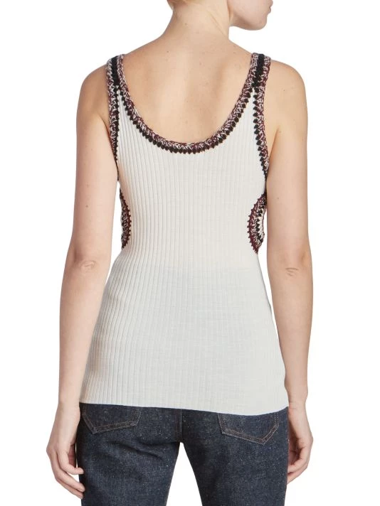 Chloé Stitch-Embellished Scoop Tank 7 Chloé Stitch-Embellished Scoop Tank - Image 5