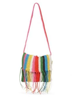 Chloé Knit Leather Clutch-On-Strap