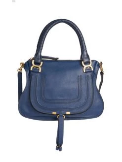 Chloé Medium Marcie Leather Satchel Light Cloud