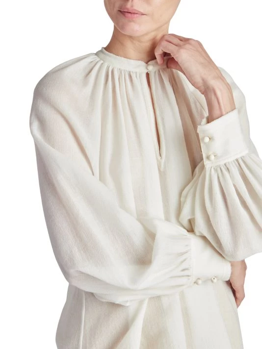 Chloé Virgin Wool Peasant Blouse 8 Chloé Virgin Wool Peasant Blouse - Image 6