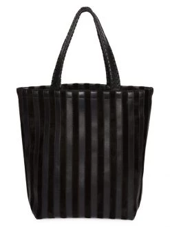 Chloé Nella Stripe Suede & Leather Tote