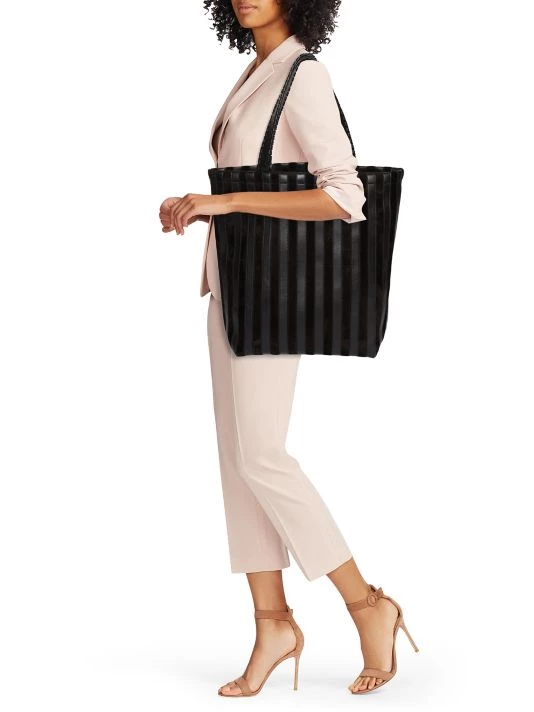 Chloé Nella Stripe Suede & Leather Tote 4 Chloé Nella Stripe Suede & Leather Tote - Image 2