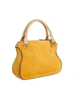 Chloé Medium Marcie Bi-Color Suede Satchel Canyon Rose -Deals Chloé Store unnamed file 1166