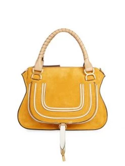 Chloé Medium Marcie Bi-Color Suede Satchel Canyon Rose -Deals Chloé Store unnamed file 1168
