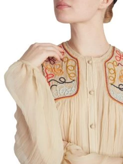 Chloé Pleated Swirl-Embroidered Blouse -Deals Chloé Store unnamed file 1196