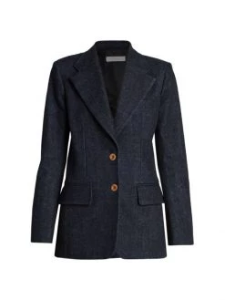 Chloé Single-Breasted Denim Blazer