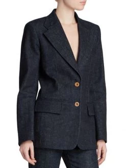 Chloé Single-Breasted Denim Blazer -Deals Chloé Store unnamed file 1200