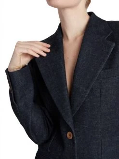 Chloé Single-Breasted Denim Blazer -Deals Chloé Store unnamed file 1202