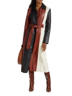 Chloé Paneled Belted Leather Coat -Deals Chloé Store unnamed file 1205