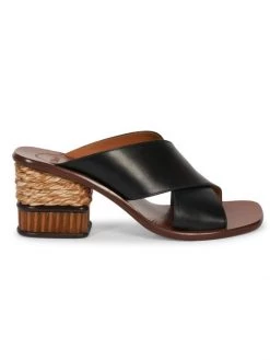 Chloé Laia Leather Mules Black