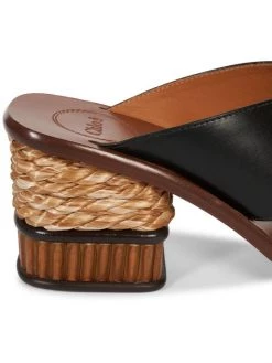 Chloé Laia Leather Mules Black -Deals Chloé Store unnamed file 1228