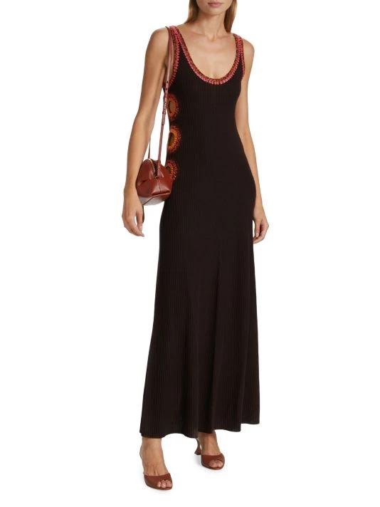 Chloé Sleeveless Stitch-Embellished Maxi Dress 4 Chloé Sleeveless Stitch-Embellished Maxi Dress - Image 2