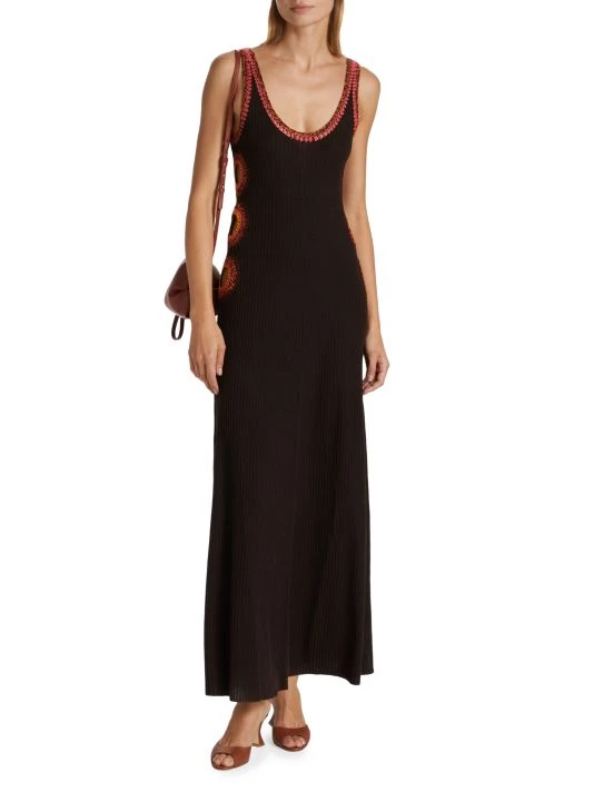 Chloé Sleeveless Stitch-Embellished Maxi Dress 5 Chloé Sleeveless Stitch-Embellished Maxi Dress - Image 3