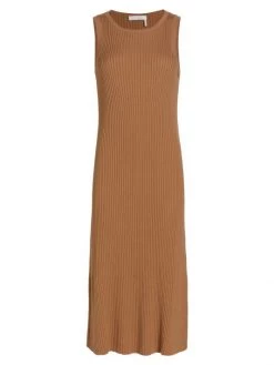 Chloé Sleeveless Ribbed Midi-Dress