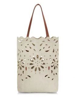 Chloé Large Kamilla N/S Linen Tote