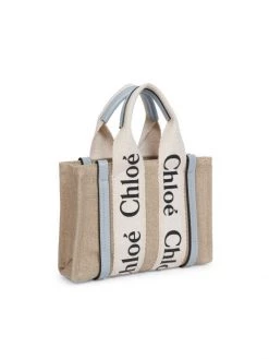 Chloé Mini Woody Linen Tote White Brown 13 Chloé Mini Woody Linen Tote White Brown -Deals Chloé Store unnamed file 1272