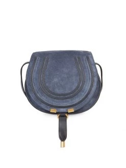 Chloé Marcie Bi-Color Suede Saddle Bag