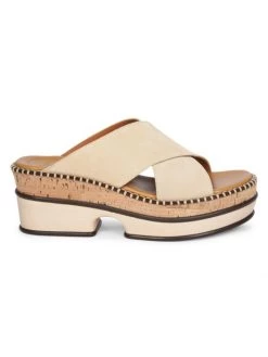 Chloé Laia Crisscross Suede Slides