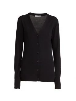 Chloé Wool V-Neck Cardigan Iconic Milk