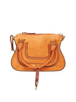 Chloé Medium Marcie Bi-Color Suede Satchel