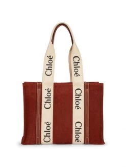Chloé Small Woody Suede Tote