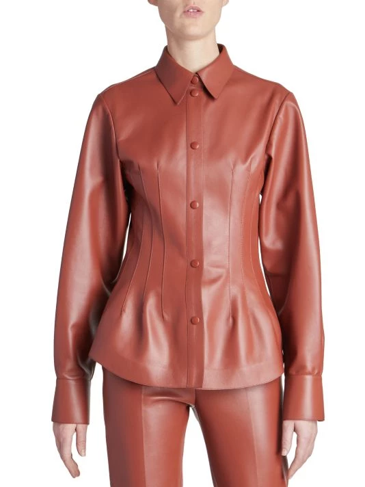 Chloé Snap-Front Leather Shirt 5 Chloé Snap-Front Leather Shirt - Image 3