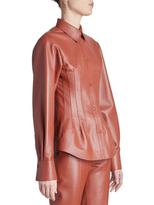 Chloé Snap-Front Leather Shirt 6 Chloé Snap-Front Leather Shirt - Image 4