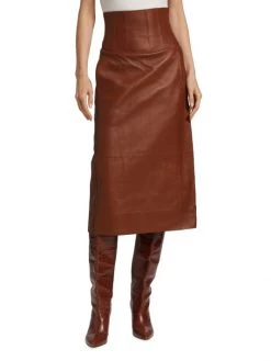 Chloé Leather Midi-Skirt -Deals Chloé Store unnamed file 1354