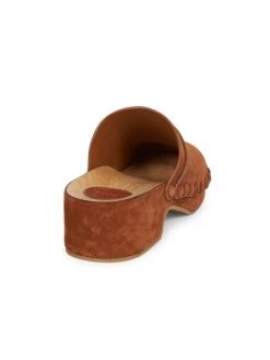 Chloé Joy Wood & Suede Clogs -Deals Chloé Store unnamed file 1361