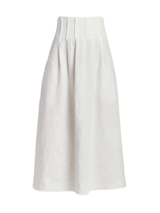 Chloé Pleated Linen Maxi Skirt 3 Chloé Pleated Linen Maxi Skirt