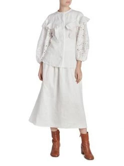 Chloé Pleated Linen Maxi Skirt 9 Chloé Pleated Linen Maxi Skirt -Deals Chloé Store unnamed file 1383