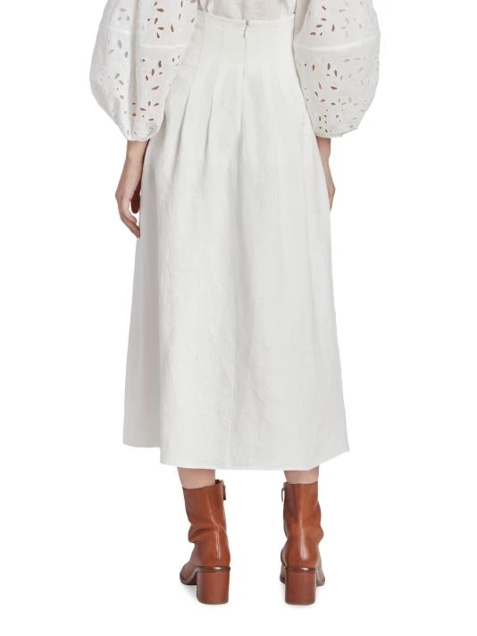 Chloé Pleated Linen Maxi Skirt 7 Chloé Pleated Linen Maxi Skirt - Image 5