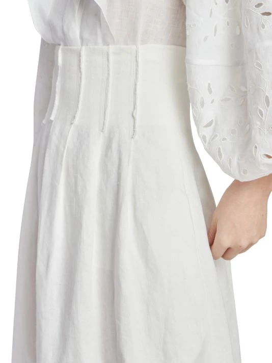 Chloé Pleated Linen Maxi Skirt 8 Chloé Pleated Linen Maxi Skirt - Image 6