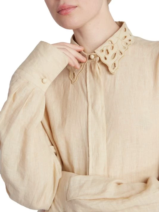 Chloé Oversized Eyelet-Collar Blouse 8 Chloé Oversized Eyelet-Collar Blouse - Image 6