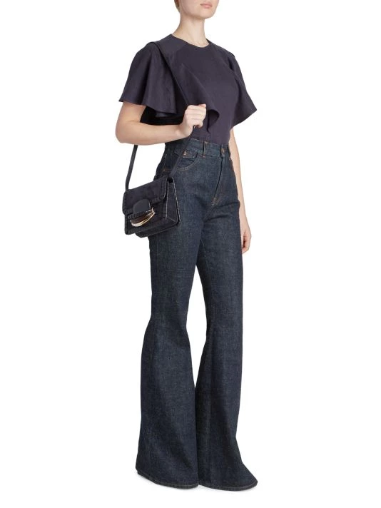 Chloé Linen Flutter-Sleeve Top 4 Chloé Linen Flutter-Sleeve Top - Image 2