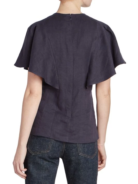 Chloé Linen Flutter-Sleeve Top 7 Chloé Linen Flutter-Sleeve Top - Image 5