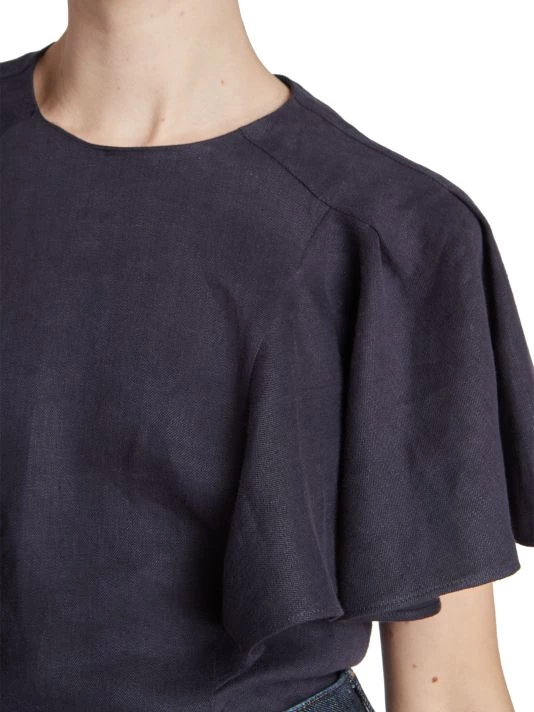 Chloé Linen Flutter-Sleeve Top 8 Chloé Linen Flutter-Sleeve Top - Image 6