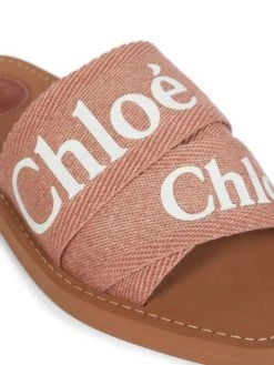 Chloé Woody Linen Slides Black -Deals Chloé Store unnamed file 1411