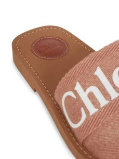 Chloé Woody Linen Slides Black -Deals Chloé Store unnamed file 1412