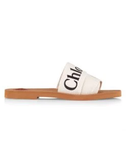Chloé Woody Linen Slides Black -Deals Chloé Store unnamed file 1416