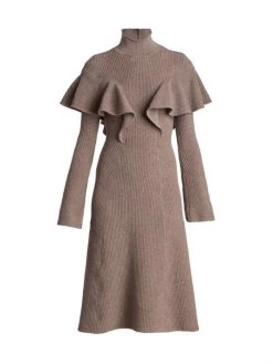 Chloé Ribbed Virgin Wool Dress