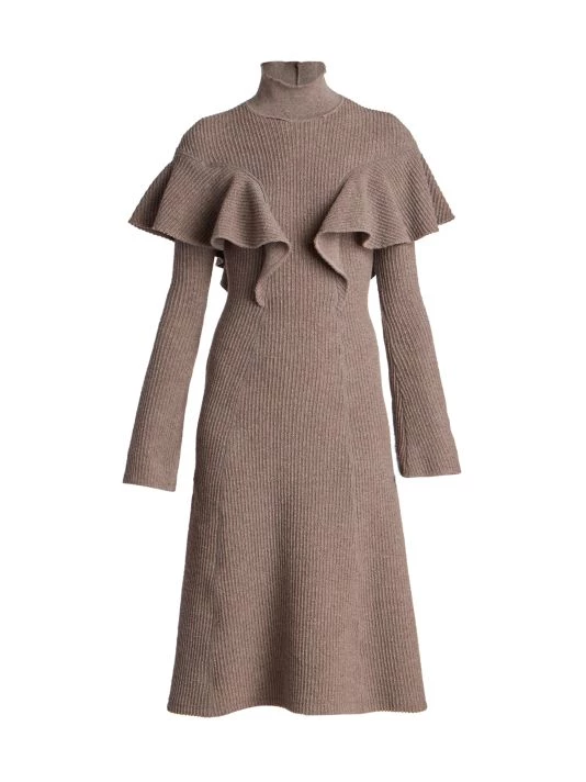 Chloé Ribbed Virgin Wool Dress 3 Chloé Ribbed Virgin Wool Dress
