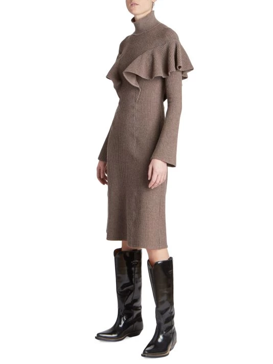 Chloé Ribbed Virgin Wool Dress 6 Chloé Ribbed Virgin Wool Dress - Image 4