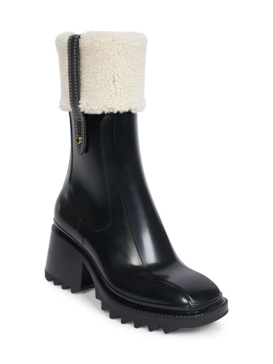 Chloé Betty Shearling-Trim Rain Boots 4 Chloé Betty Shearling-Trim Rain Boots - Image 2
