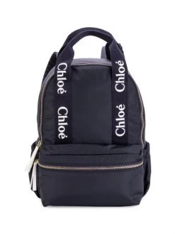 Chloé Girl's Logo Nylon Backpack For Kids