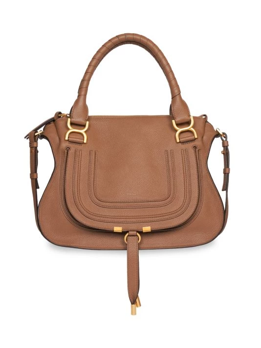 Chloé Medium Marcie Leather Satchel Tan 7 Chloé Medium Marcie Leather Satchel Tan - Image 5
